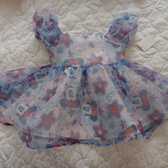 minnie mouse dress, blue with white, princess style, for 1 year - Picture 4 of 5